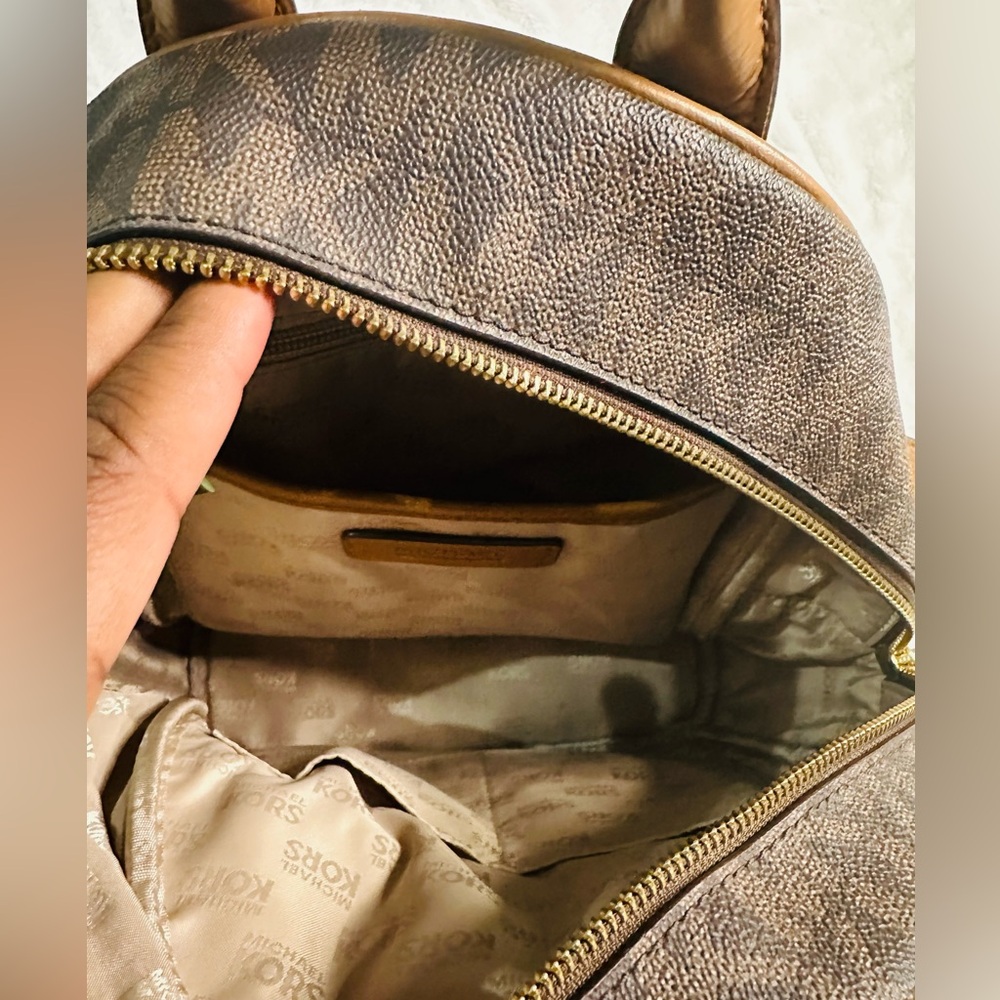 MK Dark Brown Bookbag Backpack – Travel / Work / Everyday - Picture 3 of 9